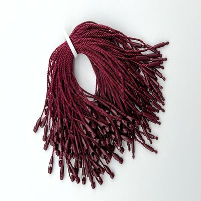 Borgoña ABS poliestere nylon tag fissanti loop pendente a forma di proiettile