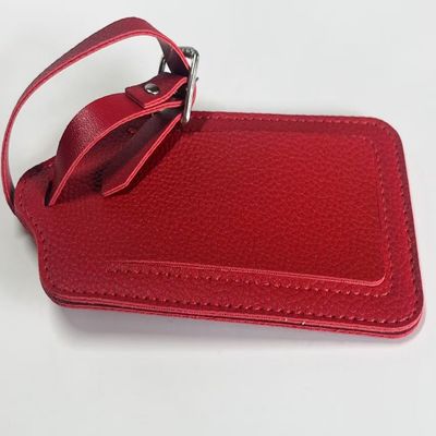 Borsa rossa per fare gli accessori tag di pelle personalizzato