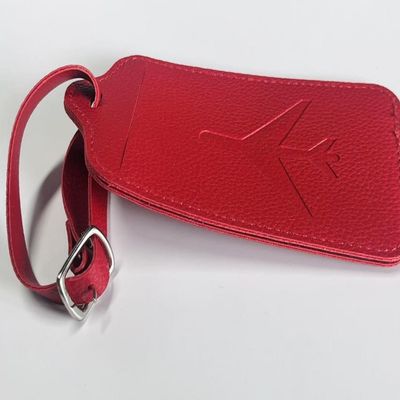 Borsa rossa per fare gli accessori tag di pelle personalizzato