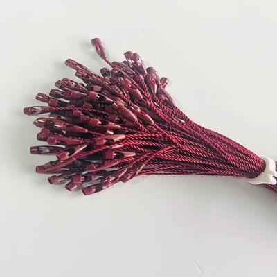 Borgoña ABS poliestere nylon tag fissanti loop pendente a forma di proiettile