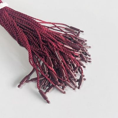 Borgoña ABS poliestere nylon tag fissanti loop pendente a forma di proiettile