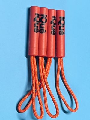 Incrustabile giubbotto di plastica arancione corda oscillante zipper tiratore per vestiti