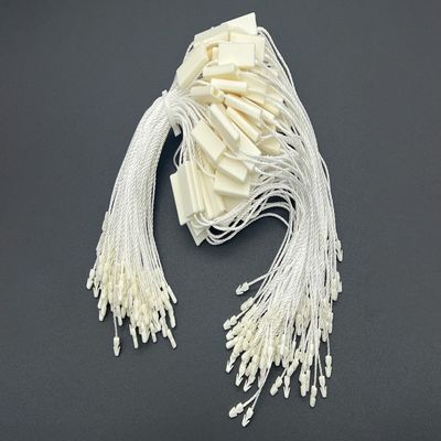 Rettangolo Poliestere Snap Lock Plastico Tag Fastener Bianco Eco Friendly