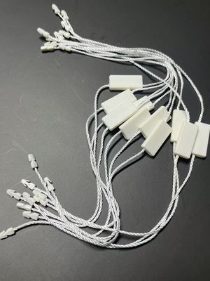 Rettangolo Poliestere Snap Lock Plastico Tag Fastener Bianco Eco Friendly