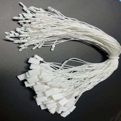 Sostenibile Quadratura Bloccaggio Etichetta di plastica Fastener String Seal CMYK Per Abbigliamento Custom