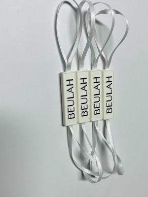 Etichetta del logo in rilievo Snap Lock Pin Loop Fastener di plastica Hang Tag con stringa