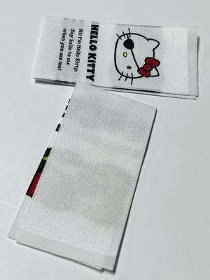 Etichette di tessuto tessuto cucito su etichette di nome appiccicose sul retro OEM