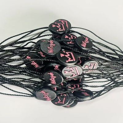 Adatta a misura Elastico annodato Nero Tag Hang String Cord Accessori personalizzati