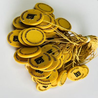 10 pollici giallo plastica tag fissante loop blocco pin tag per vestiti