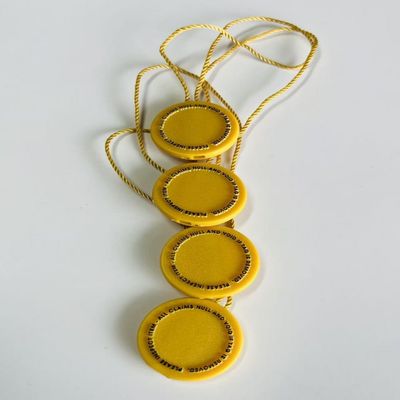 10 pollici giallo plastica tag fissante loop blocco pin tag per vestiti
