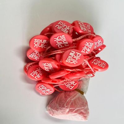 OEM in grandi quantità Plastico Fastener Hang Tags Con Snap Lock Pins E Loops di sicurezza