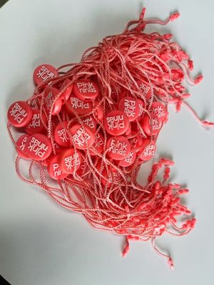 OEM in grandi quantità Plastico Fastener Hang Tags Con Snap Lock Pins E Loops di sicurezza