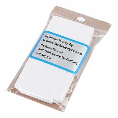 Supermarkets Garment Security Tag Rectangle Package Contents 100 Pieces Per Pack Anti Theft Device for Clothing and Apparel